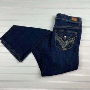 Seven7 embellished slim boot cut jeans sz 8